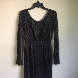 Simone D medium black laced dress